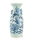 Blue and White Altar Vase with Dragon and Phoenix Design-1. Asian & Chinese Furniture, Art, Antiques, Vintage Home Décor for sale at FEA Home