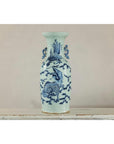 Blue and White Altar Vase with Dragon and Phoenix Design-5. Asian & Chinese Furniture, Art, Antiques, Vintage Home Décor for sale at FEA Home