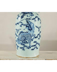 Blue and White Altar Vase with Dragon and Phoenix Design-8. Asian & Chinese Furniture, Art, Antiques, Vintage Home Décor for sale at FEA Home