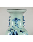 Blue and White Altar Vase with Immortal Figures and Celadon Tint-10. Asian & Chinese Furniture, Art, Antiques, Vintage Home Décor for sale at FEA Home