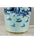 Blue and White Altar Vase with Immortal Figures and Celadon Tint-12. Asian & Chinese Furniture, Art, Antiques, Vintage Home Décor for sale at FEA Home