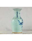Blue and White Altar Vase with Immortal Figures and Celadon Tint-13. Asian & Chinese Furniture, Art, Antiques, Vintage Home Décor for sale at FEA Home