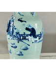 Blue and White Altar Vase with Immortal Figures and Celadon Tint-16. Asian & Chinese Furniture, Art, Antiques, Vintage Home Décor for sale at FEA Home