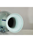 Blue and White Altar Vase with Immortal Figures and Celadon Tint-17. Asian & Chinese Furniture, Art, Antiques, Vintage Home Décor for sale at FEA Home