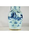 Blue and White Altar Vase with Immortal Figures and Celadon Tint-5. Asian & Chinese Furniture, Art, Antiques, Vintage Home Décor for sale at FEA Home