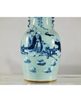 Blue and White Altar Vase with Immortal Figures and Celadon Tint-7. Asian & Chinese Furniture, Art, Antiques, Vintage Home Décor for sale at FEA Home