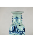 Blue and White Altar Vase with Immortal Figures and Celadon Tint-8. Asian & Chinese Furniture, Art, Antiques, Vintage Home Décor for sale at FEA Home
