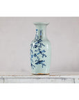 Blue and White Chinese Altar Vase with Light Celadon Tint - image 13