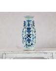 Blue and White Chinese Altar Vase with Light Celadon Tint - image 3