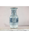 Blue and White Porcelain Altar Vase with Double Happiness Motif-11. Asian & Chinese Furniture, Art, Antiques, Vintage Home Décor for sale at FEA Home