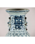 Blue and White Porcelain Altar Vase with Double Happiness Motif-8. Asian & Chinese Furniture, Art, Antiques, Vintage Home Décor for sale at FEA Home