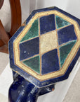 Blue Ceramic Elephant Pedestal Stand - FEA Home