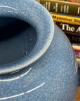 Blue Crackle Ceramic Glazed Vase with Round Belly, SKU , image 3