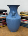 Blue Crackle Glazed Ceramic Vase with Foo Dog Handles, SKU , image 3