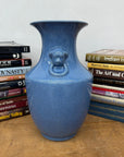 Blue Crackle Glazed Ceramic Vase with Foo Dog Handles, SKU , image 5