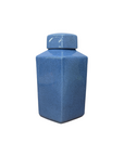 Blue Green Crackle Glaze Hexagonal Lidded Jar, SKU , image 1