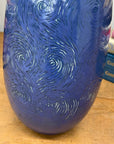 Blue Starry Night Ceramic Vase with Swirl Design, SKU , image 6