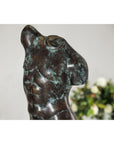 Bronze Male Torso Sculpture with Verdigris Patina Mounted on Black Stand-13. Asian & Chinese Furniture, Art, Antiques, Vintage Home Décor for sale at FEA Home