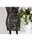 Bronze Male Torso Sculpture with Verdigris Patina Mounted on Black Stand-8. Asian & Chinese Furniture, Art, Antiques, Vintage Home Décor for sale at FEA Home