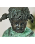 Bronze Sculpture of a Young Girl with Watering Can, Tubed as Fountain-11. Asian & Chinese Furniture, Art, Antiques, Vintage Home Décor for sale at FEA Home