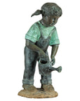 Bronze Sculpture of a Young Girl with Watering Can, Tubed as Fountain-1. Asian & Chinese Furniture, Art, Antiques, Vintage Home Décor for sale at FEA Home