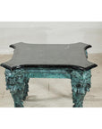 Bronze Verdigris Table with Black Marble Top-11. Asian & Chinese Furniture, Art, Antiques, Vintage Home Décor for sale at FEA Home