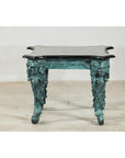 Bronze Verdigris Table with Black Marble Top-3. Asian & Chinese Furniture, Art, Antiques, Vintage Home Décor for sale at FEA Home
