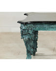 Bronze Verdigris Table with Black Marble Top-5. Asian & Chinese Furniture, Art, Antiques, Vintage Home Décor for sale at FEA Home