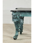 Bronze Verdigris Table with Black Marble Top-7. Asian & Chinese Furniture, Art, Antiques, Vintage Home Décor for sale at FEA Home