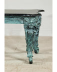 Bronze Verdigris Table with Black Marble Top-8. Asian & Chinese Furniture, Art, Antiques, Vintage Home Décor for sale at FEA Home