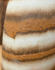 Brown and Cream Ceramic Vase with Flared Neck - FEA Home