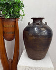 Brown Storage Water Jar Vessel with Small Loop Handles, SKU , image 4