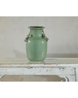 Celadon Glazed Vase with Applied Fruit and Foliate Decoration, Scalloped Rim-11. Asian & Chinese Furniture, Art, Antiques, Vintage Home Décor for sale at FEA Home