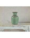 Celadon Glazed Vase with Applied Fruit and Foliate Decoration, Scalloped Rim-12. Asian & Chinese Furniture, Art, Antiques, Vintage Home Décor for sale at FEA Home