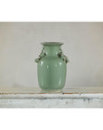 Celadon Glazed Vase with Applied Fruit and Foliate Decoration, Scalloped Rim-2. Asian & Chinese Furniture, Art, Antiques, Vintage Home Décor for sale at FEA Home