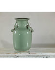 Celadon Glazed Vase with Applied Fruit and Foliate Decoration, Scalloped Rim-7. Asian & Chinese Furniture, Art, Antiques, Vintage Home Décor for sale at FEA Home