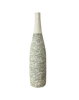 Ceramic Vase with Green & White Splatter Design & White Neck, SKU , image 1