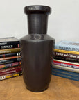 Charcoal Glaze Grey Ceramic Vase with Cylindrical Form - FEA Home