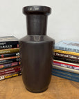 Charcoal Glaze Grey Ceramic Vase with Cylindrical Form - FEA Home