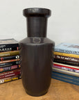 Charcoal Glaze Grey Ceramic Vase with Cylindrical Form - FEA Home