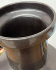 Charcoal Glaze Grey Ceramic Vase with Cylindrical Form - FEA Home