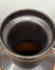 Charcoal Glaze Grey Ceramic Vase with Cylindrical Form - FEA Home