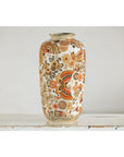 Chinese Porcelain Vase in Japanese Kutani Style with Butterfly and Floral Motifs-7. Asian & Chinese Furniture, Art, Antiques, Vintage Home Décor for sale at FEA Home