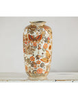 Chinese Porcelain Vase in Japanese Kutani Style with Butterfly and Floral Motifs-9. Asian & Chinese Furniture, Art, Antiques, Vintage Home Décor for sale at FEA Home