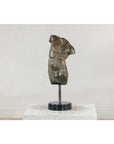 Classcial Bronze Tabletop Torso Sculpture on Marble Base - image 17