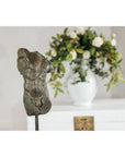 Classcial Bronze Tabletop Torso Sculpture on Marble Base - image 4