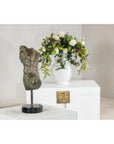 Classcial Bronze Tabletop Torso Sculpture on Marble Base - image 5