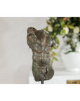Classcial Bronze Tabletop Torso Sculpture on Marble Base - image 7