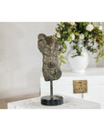 Classcial Bronze Tabletop Torso Sculpture on Marble Base - image 8