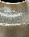 Copper Brown & Metalic Grey Ceramic Vase with Drip Design, SKU , image 7